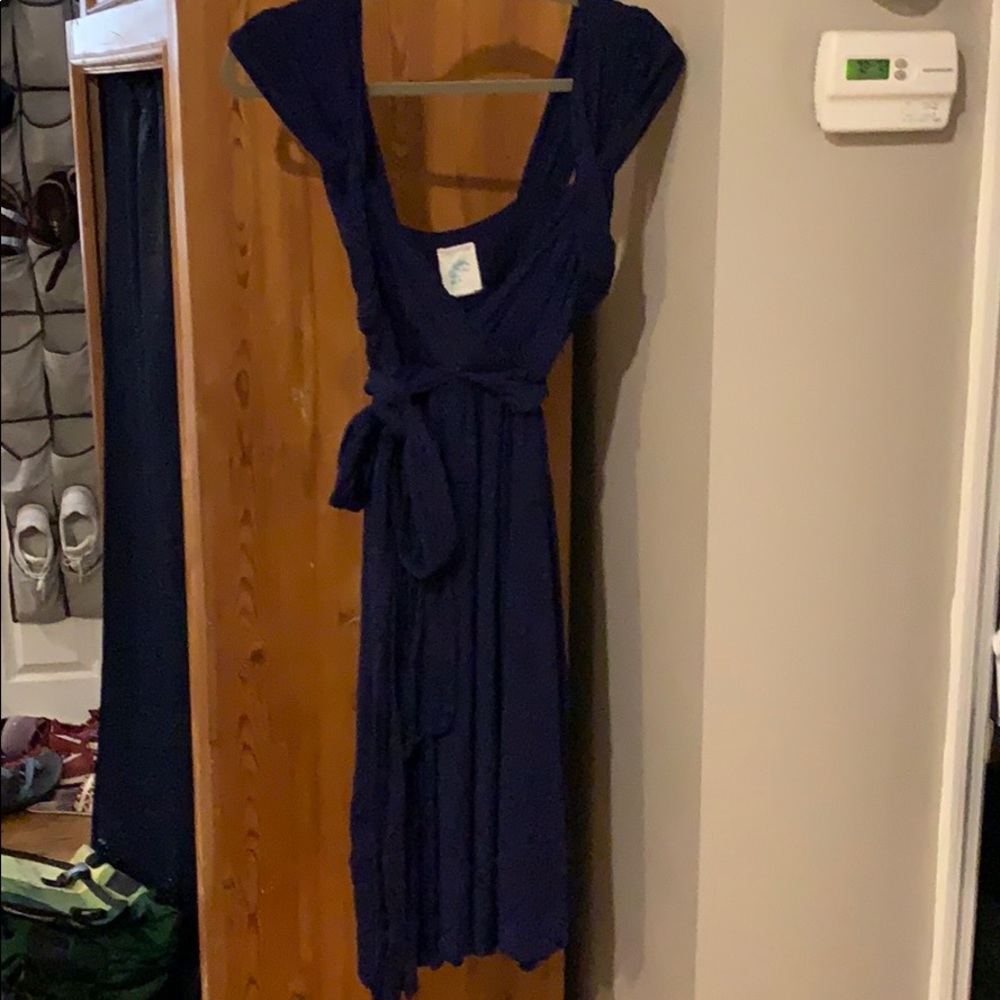 Anthropologie navy dress